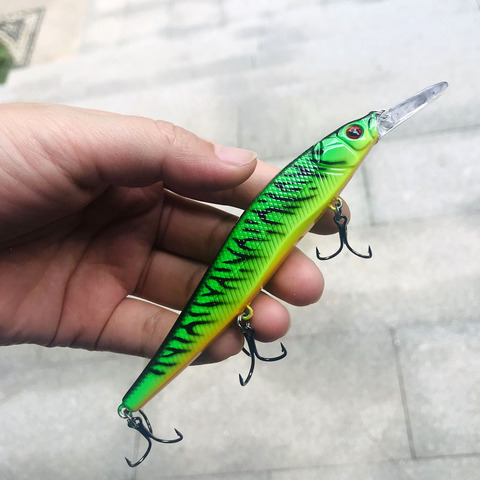 SEALURER Minnow Fishing Lure 11.5cm/16g Floating Artificial Hard Bait Bass Wobblers Lures Crankbait Pike Treble Hooks tackle ► Photo 1/6