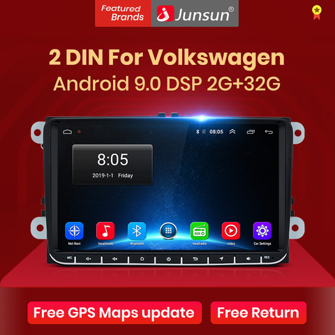 Junsun For VW/Volkswagen/Golf/Polo/Tiguan/Passat/b7/b6/SEAT/leon/Skoda/Octavia Car Radio Multimedia Video Player GPS Android 9.0 ► Photo 1/6