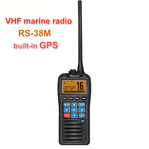 With GPS VHF Marine Radio RS-38M IP67 Waterproof Float Walkie Talkie Tri-watch 156.025-157.425MHz Transceiver Two Way Radio ► Photo 1/6