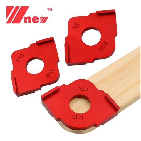 3pcs/set Woodworking Trimming Radius Jig Router Templates Aluminium Alloy Radius Corners R5 R10 R15 R20 R25 R30 Quick-Jig ► Photo 1/6