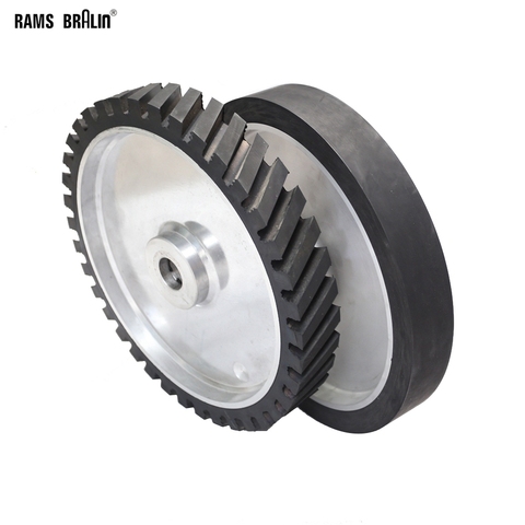 350*50mm Rubber Contact Wheel Belt Grinder Wheel Dynamically Balanced ► Photo 1/4