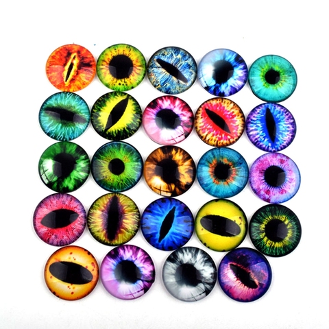 20pcs 6/8/10/12/14/15/16/18mm Glass Dolls Eyes DIY Crafts Eyeballs Toys for Children Dinosaur Animal Eyes Time Gem Accessories ► Photo 1/6