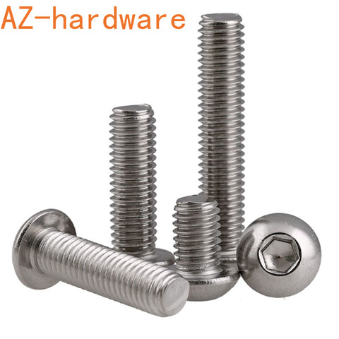 Pan head hexagon socket bolt 304 Stainless steel round head hexagon socket screw 1/4-20 5/16-18 5Pcs ► Photo 1/5