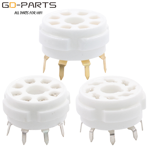 GD-PARTS 1PC 8pin Octal Tube Socket Base For EL34 KT88 KT66 6550 KT120 274B 5AR4 6SN7 6V6 6L6 6CA7 5881 PCB Mount ► Photo 1/6