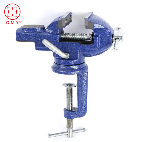 Table Vise Vice Light Duty Mechanic Clamp-on Table Vise 360 Degree Swivel Base Cast Iron Table Top Clamp Press Vice with Anvil ► Photo 1/6