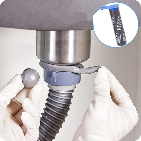 New Cylindrical 60g water pipe crack repair glue multi-purpose toilet cracked clay stainless steel glass tile pipe sealant ► Photo 1/6