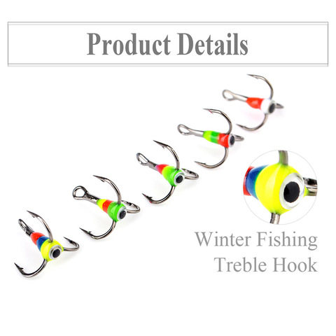 Sinking Bait Winter Tackle Tools Three-jaw Hook Carbon Steel Ice Fishing Hooks