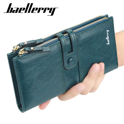 2022 Fashion Long Women Wallets Top Quality Leather Card Holder Classic Female Purse  Zipper Brand Wallet For Women ► Photo 1/6