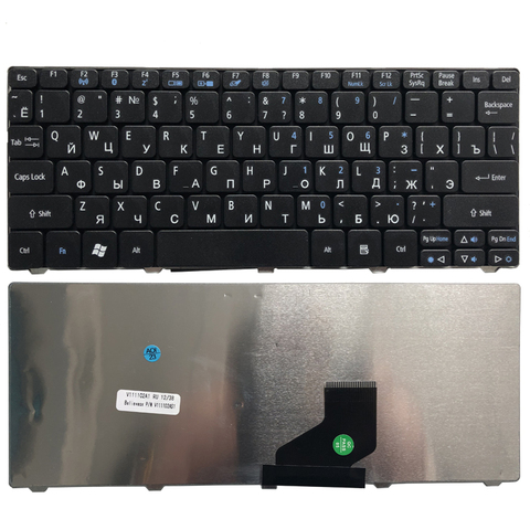 Russian Keyboard for Acer Aspire One D255 D255E 522 D257 AOD257 D260 D270 AOD260 AO521 AO533 532 532H 521 533 RU Black ► Photo 1/5