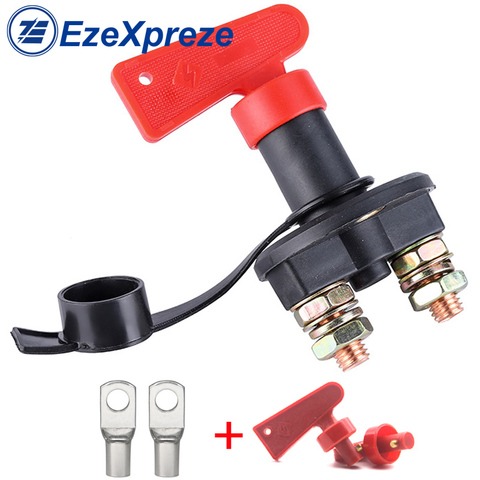 12V 24V Red Key Cut Off Battery Main Kill Switch Vehicle Car Modified Isolator Disconnector Car Power Switch for Auto Truck RV ► Photo 1/6