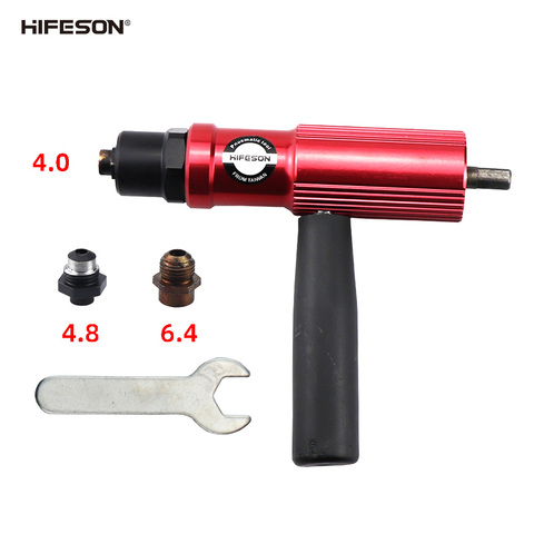 HIFESON LA8 6.4MM Nozzle Electric Rivet Gun 8MM Conversion Head Pull Rivet Gun Nail Rivet Electromechanical Drill 4.0mm-6.4mm ► Photo 1/6