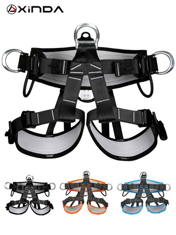 XINDA Camping Outdoor Hiking Rock Climbing Half Body Waist Support Safety Belt Climbing tree Harness Aerial  sports Equipment ► Photo 1/6