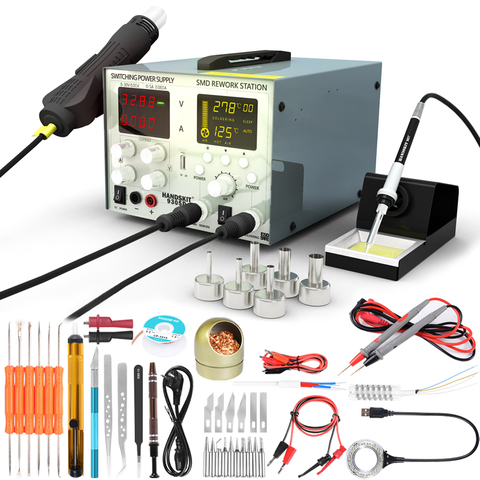 Handskit 4 in 1 DC 5V 2A Power Supply 30V 5A Hot Air Gun Rework Station+110V/220V Soldering Iron USB charge Soldering Iron ► Photo 1/6