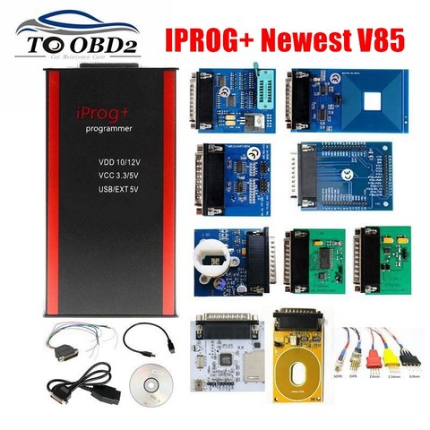 2022 V85 IPROG+ IProg i Prog 85 Programmer with CAN BUS/K-LINE/MB IR/RFID/PCF79XX Supports IMMO/Mileage Correction/Airbag Reset ► Photo 1/6