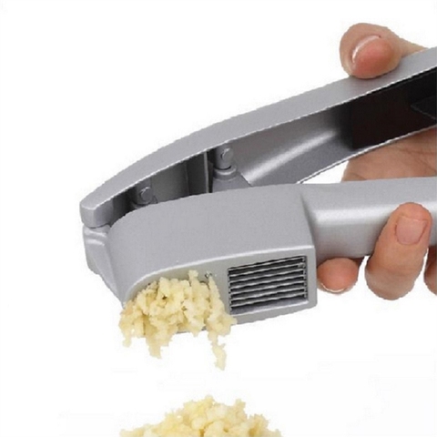 Silver Garlic Press And Slicer 2 In 1 Multifunctional Garlic Press Garlic Kitchen Cooking Tool ► Photo 1/6