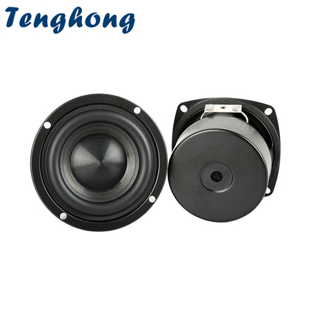 Tenghong 2Pcs 3 Inch Woofer HIFI Bass Speaker 4Ohm 8Ohm 25W Portable Cap Bass Unit Bookshlef Subwoofer Home Theater Loudspeaker ► Photo 1/6