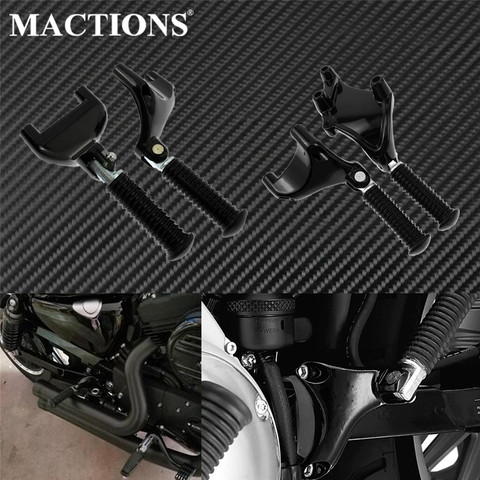 Motorcycle CNC Footrest Rear Passenger Footpegs Mount Black Pedal For Harley Sportster XL Iron 883 1200 72 48 2000-2022 ► Photo 1/6