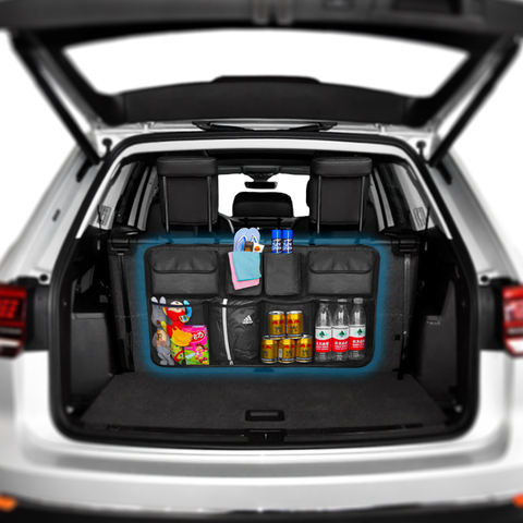 Car Trunk Organizer Backseat Storage Bag High Capacity Adjustable Auto Seat Back Oxford Cloth Organizers Universal Multi-use ► Photo 1/6