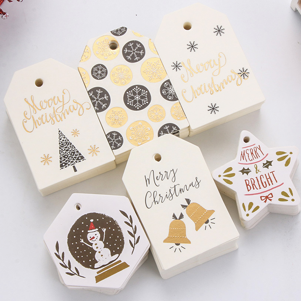 Christmas Present Tags Printable  Christmas Gift Tags String - 100pcs Diy  Kraft Tags - Aliexpress