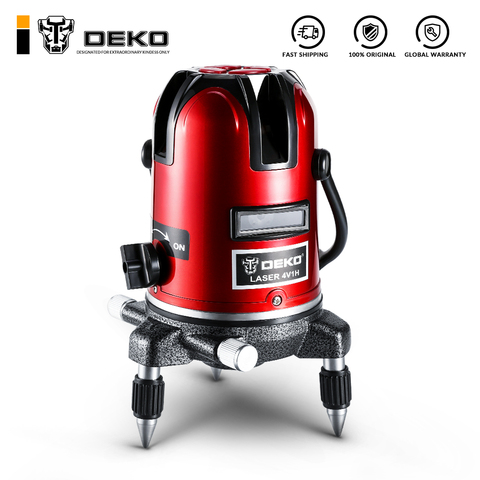 DEKO LL5 Series 5 Line 6 Points Green/Red Laser Level Horizontal&Vertical 360 Degree Adjustment Self-leveling Higher Visibility ► Photo 1/5