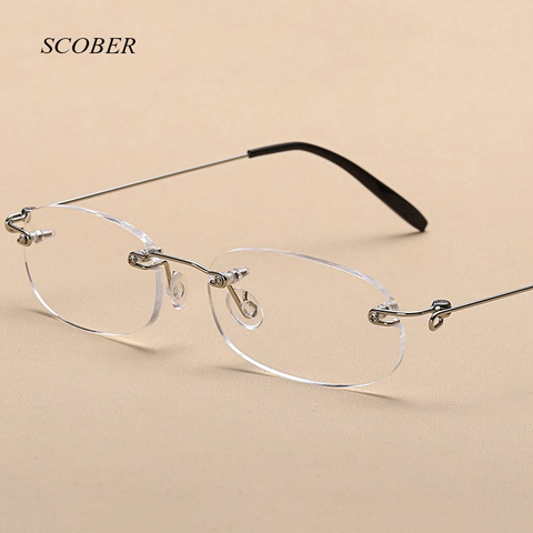 2022 business ultra light frameless reading glasses women temperament portable reading glasses men with case ► Photo 1/5