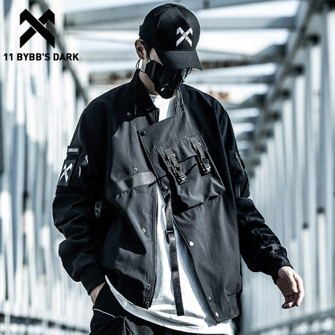 11 BYBB'S DARK Baseball Jackets Coat Men Cargo Bomber Coat  Streetwear Multi Pockets Tactical Function Harajuku Windbreaker Men ► Photo 1/6
