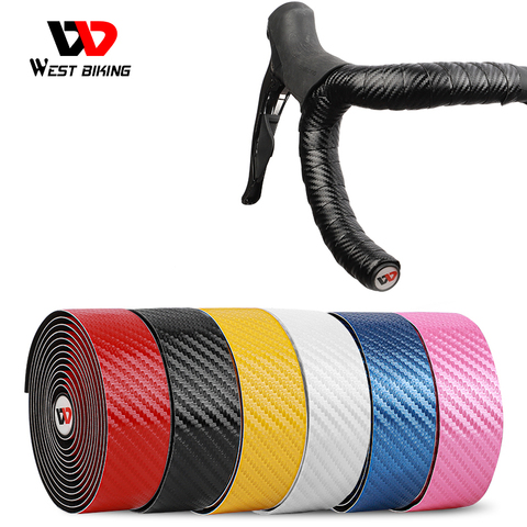 WEST BIKING Bike Handlebar Tape EVA PU Road Bicycle Handlebar Tape Anti-slip Shock Absorption Cycling Wrap End Plug Accessories ► Photo 1/6