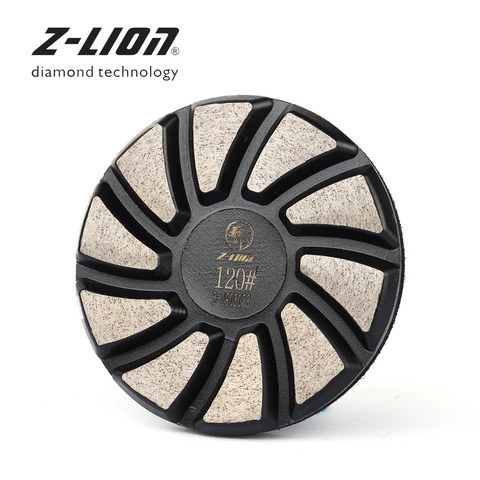 Z-LEAP 3 Inch 1PC Diamond Polishing Pad 75mm Concrete Granite Marble Floor Grinding Disc Metal Bond Turbo Segments Abrasive Tool ► Photo 1/6