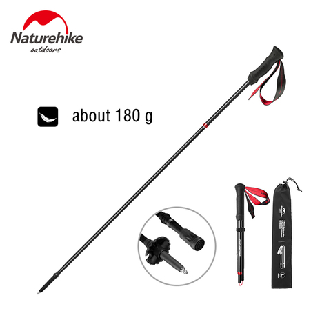 Naturehike Trekking Poles Nordic Carbon Fiber Ultralight Collapsible Trekking Sticks Hiking Pole Foldable Travel Walking Sticks ► Photo 1/6