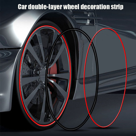 Wheel Rims Protectors Decor Strip Anti-Collision Ring Double-Layer Wheel Protection Ring  Universal Tire Anti-Collision ► Photo 1/6