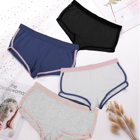 Super soft women cotton panties ladies boyshorts solid color women underwear Female Lingerie S-XXXL Comfort gril Underpants ► Photo 1/6