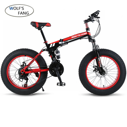wolf's fang Bicycle Mountain bike 21 speed Fat Road Snow bikes 20*4.0 Front and Rear Mechanical Disc Brake New Free shipping ► Photo 1/6
