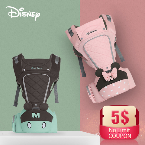 Disney 0-36 Months Bow Breathable Front Facing Baby Carrier Hipseat 20kg Infant Comfortable Sling Backpack Pouch Wrap Carriers ► Photo 1/6