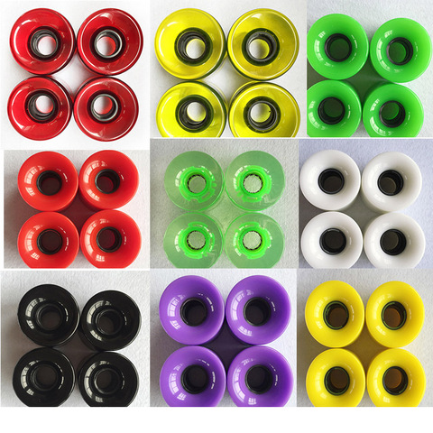 4 Pieces 85A 60*45mm LED Flash Roller Longboard Wheel DanceBoard Transparent Skateboard Wheel PU Double Rocker Flashing Wheel ► Photo 1/6