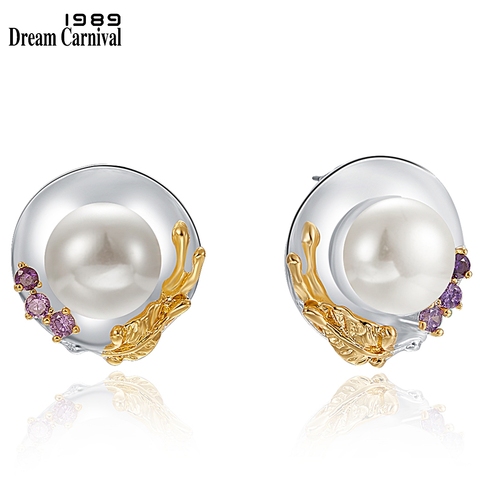 DreamCarnival1989 New Original Delicate Feminine Earrings for Women Ladies Dress-up Look Simulated Pearl Unique Jewelry WE3985 ► Photo 1/6