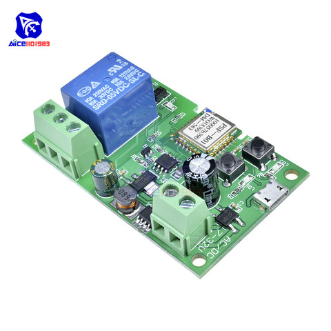 diymore DC 5V-12V Jog Self-lock Smart WiFi Wireless Switch Relay Module by APP Control ► Photo 1/6