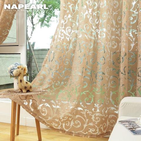 NAPEARL 1 Piece European Style Jacquard Curtain for Home Window Treatments Short Kitchen Modern Living Room Ready Made ► Photo 1/6