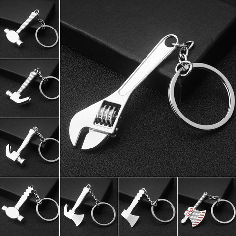 Keychains For Men Car Bag KeyRing Outdoor Combination Tool Portable Mini Utility Pocket Clasp Ruler Hammer Wrench Pliers Shovel ► Photo 1/1