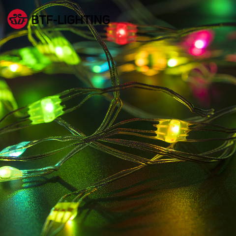 USB LED String Christmas Lights Battery for Bedroom WS2812B RGB Led Light Bluetooth Music Full Color Addressable Individually 5V ► Photo 1/6