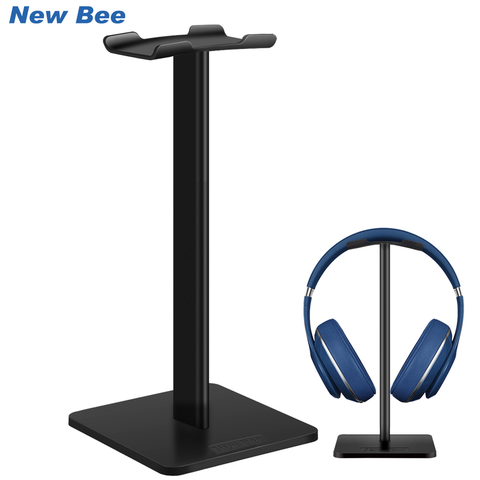 New Bee Original Headphone Stand Table Headset Holder Classic Earphone Stand with Aluminum Support Bar Headrest ABS Solid Base ► Photo 1/6