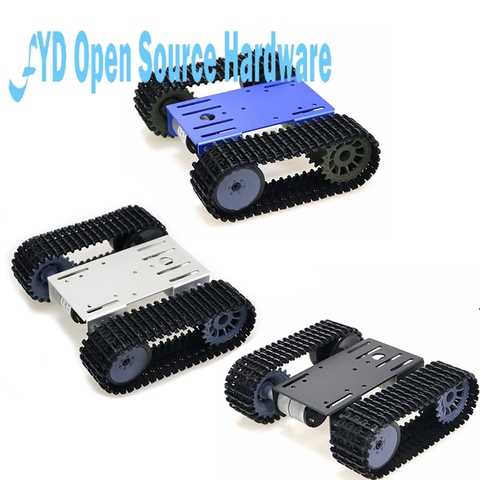 1set mini T101 Smart Robot Tank Chassis Tracked Car Platform with 33GB-520 Motor for arduino DIY Robot Toy Part ► Photo 1/1