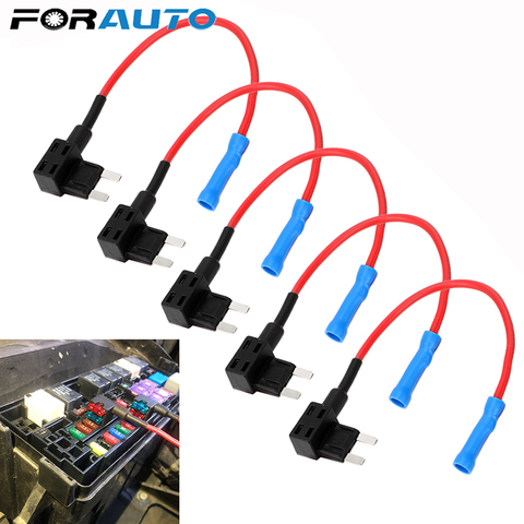 FORAUTO 5 Pcs APM Tap Mini Blade Micro Add-a-Circuit Adapter 12V Car Fuse box Holder Auto Motri Insurance ATM Adapter ► Photo 1/6