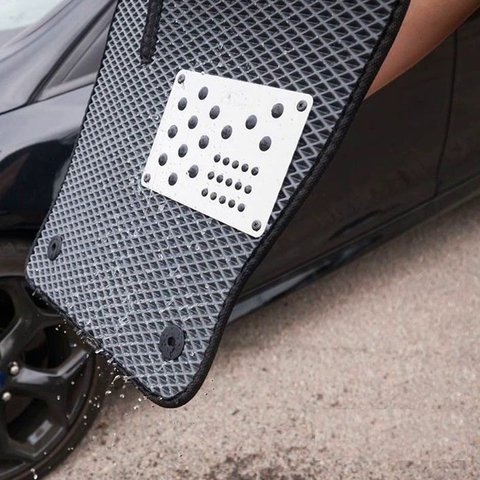 Backing pad for car mat, protective pad on mat, aluminum alloy, polymer pad under the heel for Eva/Eva mat ► Photo 1/6
