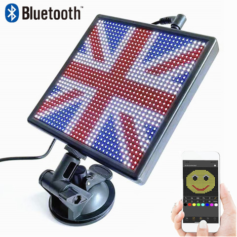 12v P4 RGB Bluetooth LED display board APP programmable 32x32 matrix GIF animation smile Expression LED  Screen signal light ► Photo 1/6