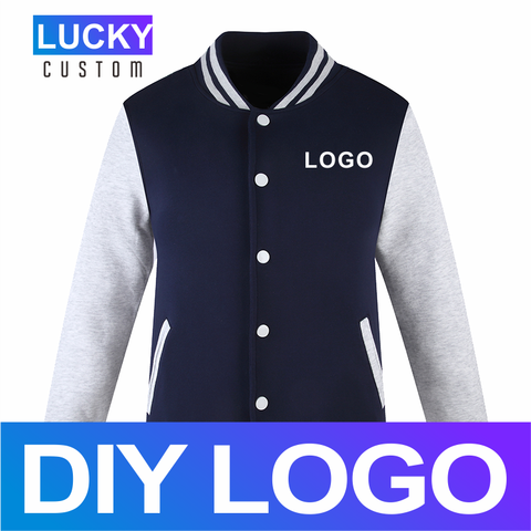 Men's Long Sleeve Baseball Jacket Customized Embroidery Printed Logo College Style Warm And Comfortable Outerwear 3Xl ► Photo 1/6