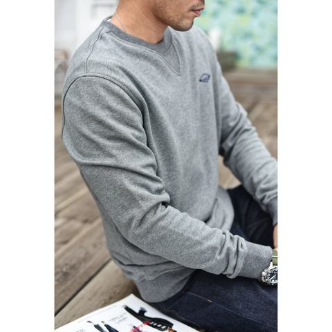 Saucezhan Crewneck sweater  Solid Color Mans sweater pullow sweater Autumn Winter Embroidery Pure cotton Fleece Polartec 420G ► Photo 1/6