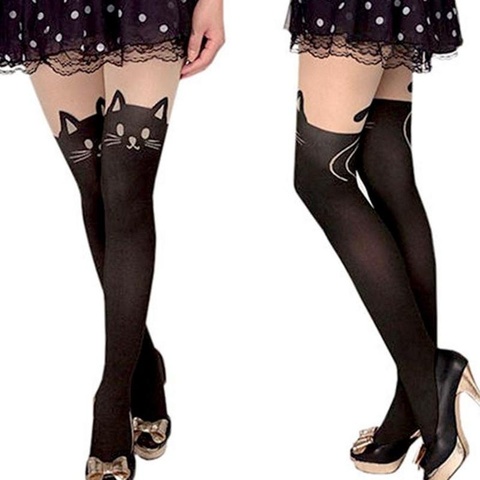 Women's stockings Cute long socks 3D Cartoon Animal Cat Pattern Thigh Stockings Over Knee High knee socks ► Photo 1/6