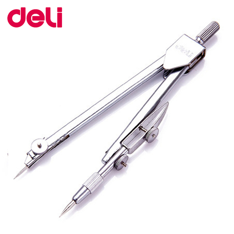 Deli Stainless Steel Multifunctional Drafting Drawing Compass/Lead Core Math Geometry Circles Tool Durable Supplies 8600/8601 ► Photo 1/6