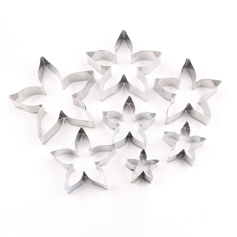 7Pcs Rose Flower Calyx Cutting Die Stainless Steel Cake Cutters Pastry Baking Mould Fondant Mold Cake Cookie ► Photo 1/5