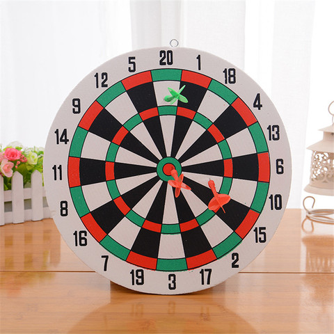 Diameter 29.5cm Darts Target +3 Darts Wall-mounted Two-sided Dual-use Thick Foam Toy Dart Board Suit ► Photo 1/5